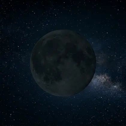 Визуализация фазы Луны: Новолуние